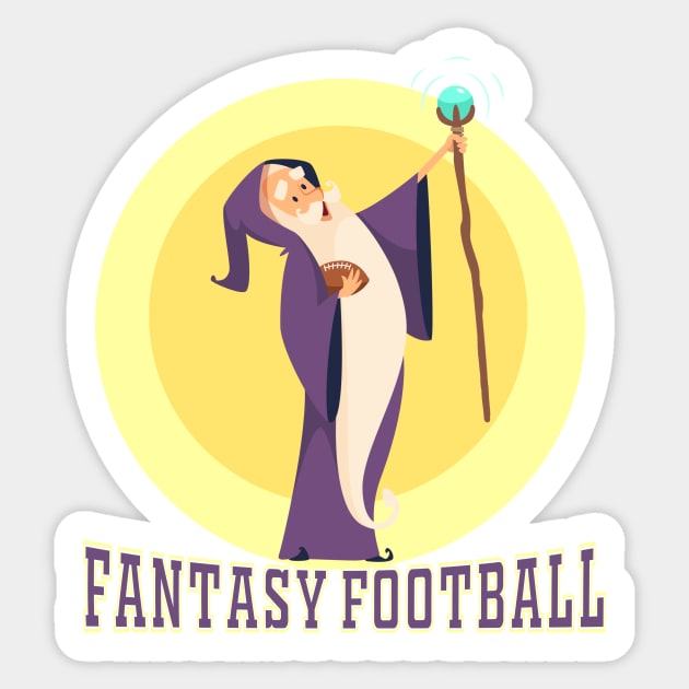 Fantasy Football Wizard Sticker by LittleBunnySunshine